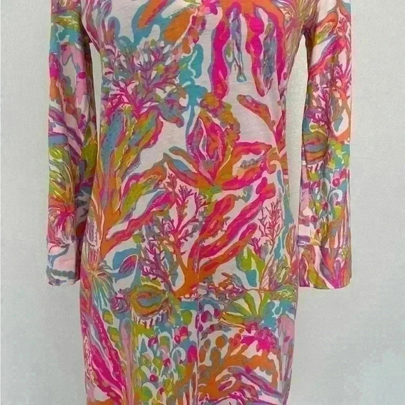146. Lilly Pulitzer V-Neck Shift Dress Size Small - Picture 6 of 9